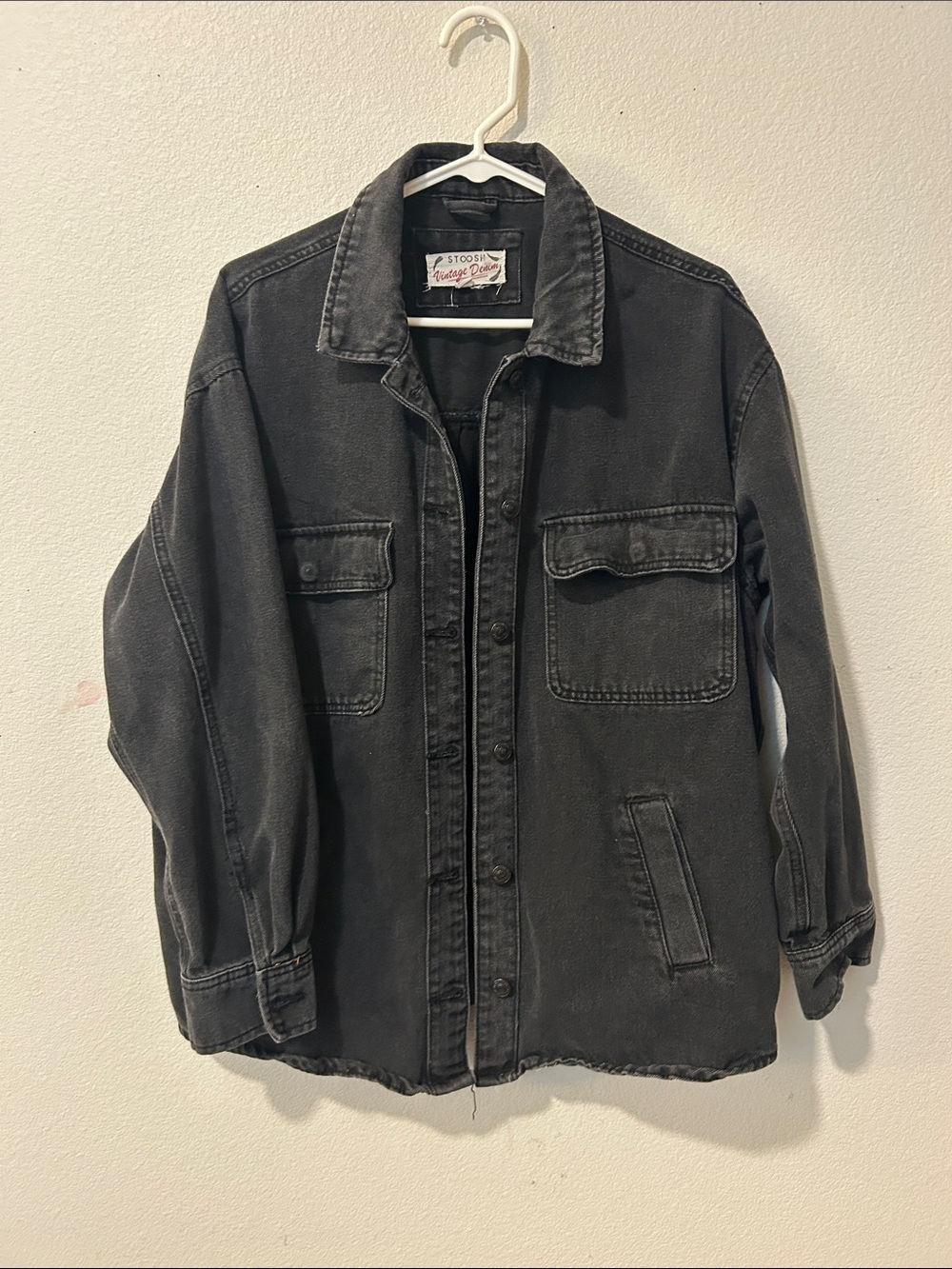Stoosh Black Washed Denim Shacket